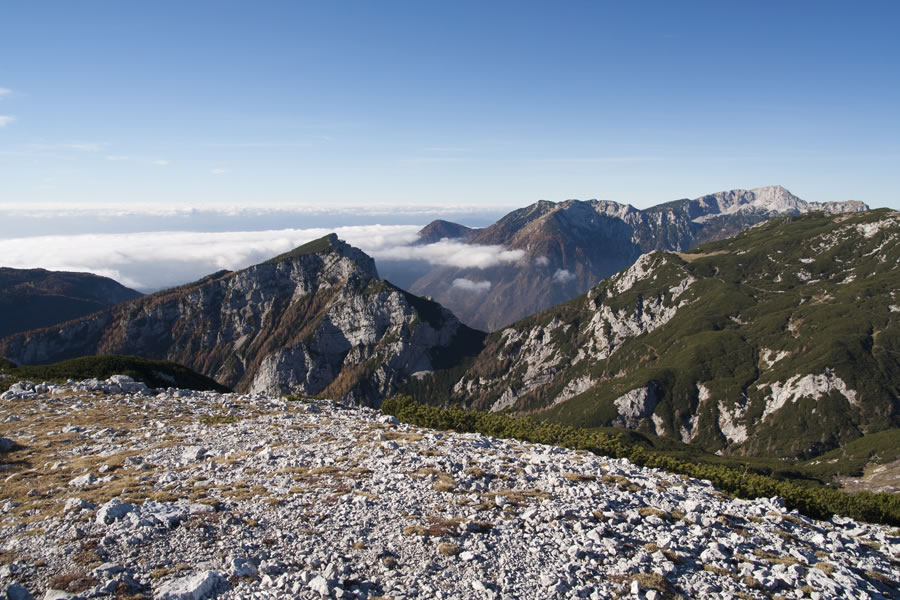 Konj, Vrh Korena, Kalški Greben