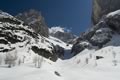 Smer spusta nad dolino Val Fiscalina Alta (Bacherntal)